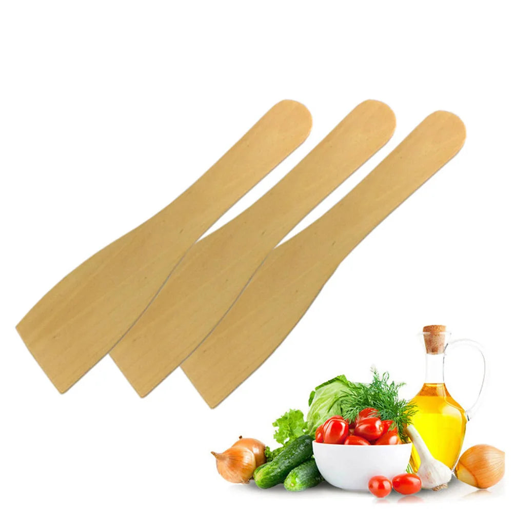 6pcs Wooden Spatula Non-Stick Wood Turner Cooking Shovel Heat Resistant Cooking Shovel Kitchen Utensils for Home Restaurant